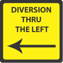 DIVERSION THRU THE LEFT PHOTO CUT OUT