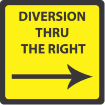 DIVERSION THRU THE RIGHT PHOTO CUTOUT