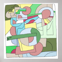 Divided Colour Blocks Print