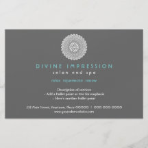Divine Cyan Impression Horizontal Full Color Flyer