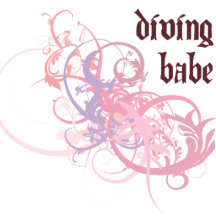 Diving Babe Photo Cutouts