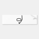 diving goggles and snorkel bumper stickers