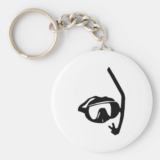 diving goggles and snorkel key chains
