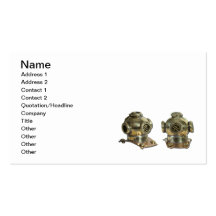 Diving Helmet Business Card Templates