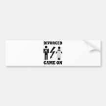 divorced game on icon bumper sticker