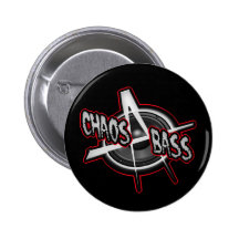 DIY Anarchy Chaos Metal Bass UK Punk shirt Button