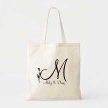 DIY Calla lily logo with monogram Tote Bags