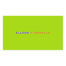 DIY colours+fonts business card/neon lime