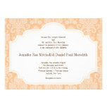 DIY Custom Wedding Invitations Peach Damask invitations