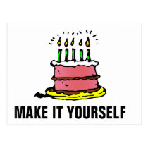DIY Make It Yourself Birthday Party Invitation Pos postcards