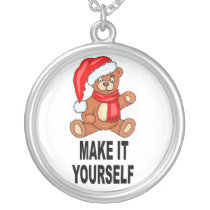 DIY Make It Yourself Christmas Bear Necklace necklaces