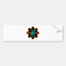 DIY MAKE PEACE BUMPER STICKERS