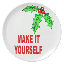 DIY Make Your Own Christmas Berries Holiday Plate plates