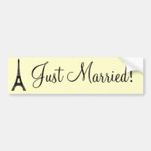 DIY Monogram Eiffel tower design Bumper Stickers