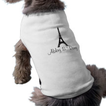 DIY Monogram Eiffel tower design Dog Tee