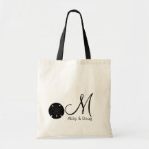 DIY Sand Dollar Destination Logo Canvas Bag