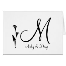 DIY Tulip logo with monogram Cards