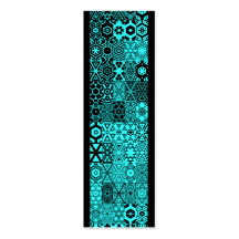 Dizzy Delights pattern_aqua marine teal Business Cards