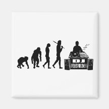 DJ and MC's vinyl lovers gear Fridge Magnet