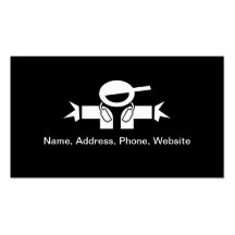 DJ Business Cards with disc jockey logo