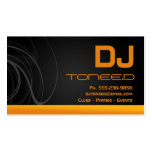 DJ Disc Jockey Business Cards Orange business cards