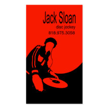DJ Disc Jockey Turntable - Music Business Card
