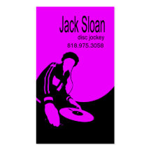 DJ Disc Jockey Turntable - Music Business Card