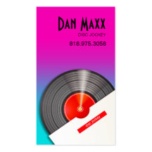 DJ Disc Jockey Vinyl Hot Wax - Music Business Card