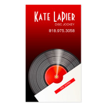 DJ Disc Jockey Vinyl Hot Wax - Music Business Card