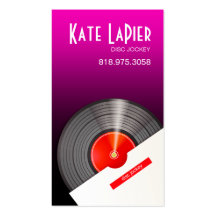 DJ Disc Jockey Vinyl Hot Wax - Music Business Card
