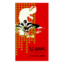 DJ Mixmaster Disc Jockey - Music Business Card