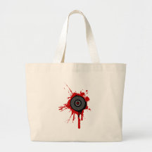 DJ Platter Splatter - Disc Jockey Turntable Deck Tote Bags