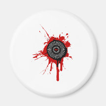 DJ Platter Splatter - Disc Jockey Turntable Deck Magnet