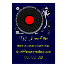 DJ Turntable Business Card