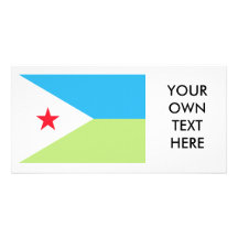 Djibouti Flag Personalized Photo Card