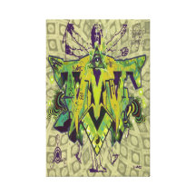 DMT SPIRITUAL GRAFFITI CANVAS-KNOWLEDGE STRETCHED CANVAS PRINTS