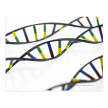 DNA (deoxyribonucleic acid) molecules. Postcards