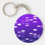 DNA Genetic Code Purple Keychain