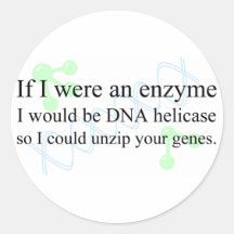 "DNA Helicase" Round Stickers