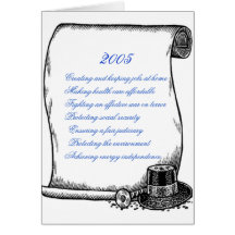 DNC Platform for 2005 Holiday Greetings Greeting Card