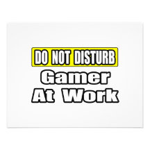 Do Not Disturb...Game At Work Custom Invitation