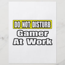 Do Not Disturb...Game At Work Flyer Design