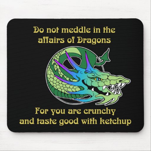 Do Not Meddle in the Affairs of Dragons Mousepad
