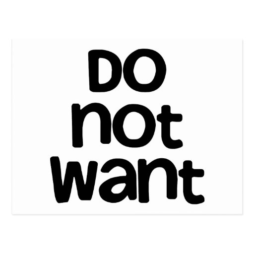 Do Not Want Postcards