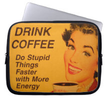 "Do Stupid Things Faster with More Energy" Laptop Computer Sleeves
