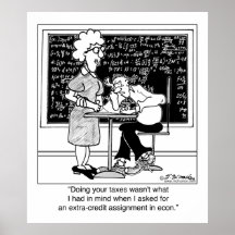 Do Teacher’s Taxes for Extra Credit Poster