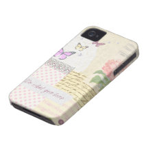 Do what you love - Girly Pink & Cream collage iPhone 4 Cases