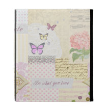 Do what you love - Girly Pink & Cream collage iPad Folio Cover