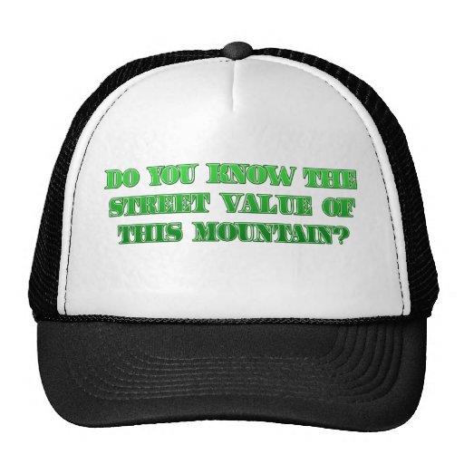 Do You know the Street Value of This Mountain? Hat