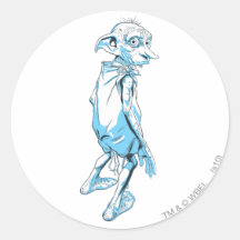 Dobby Looking Over 1 Round Sticker